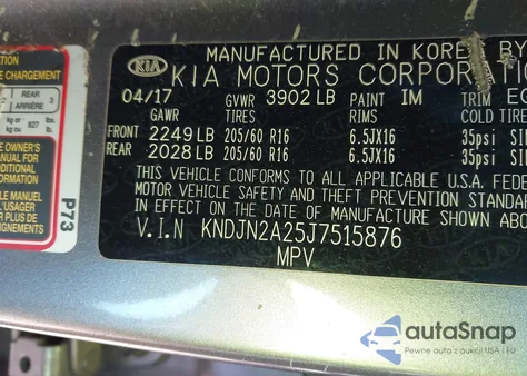 2018 Kia Soul from USA, damaged, VIN KNDJN2A25J7515876